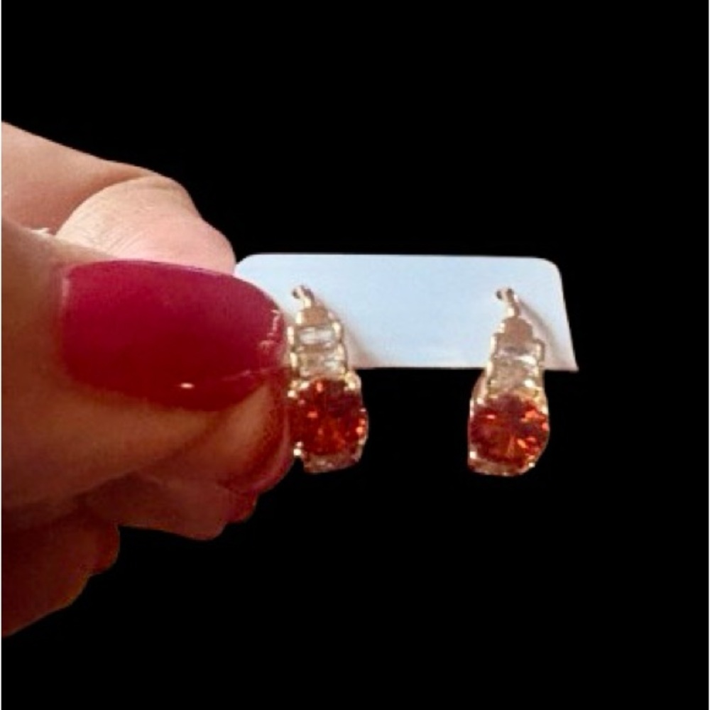 Pretty Bird Jewelry 18K Yellow Gold Plated Gemstone Earrings